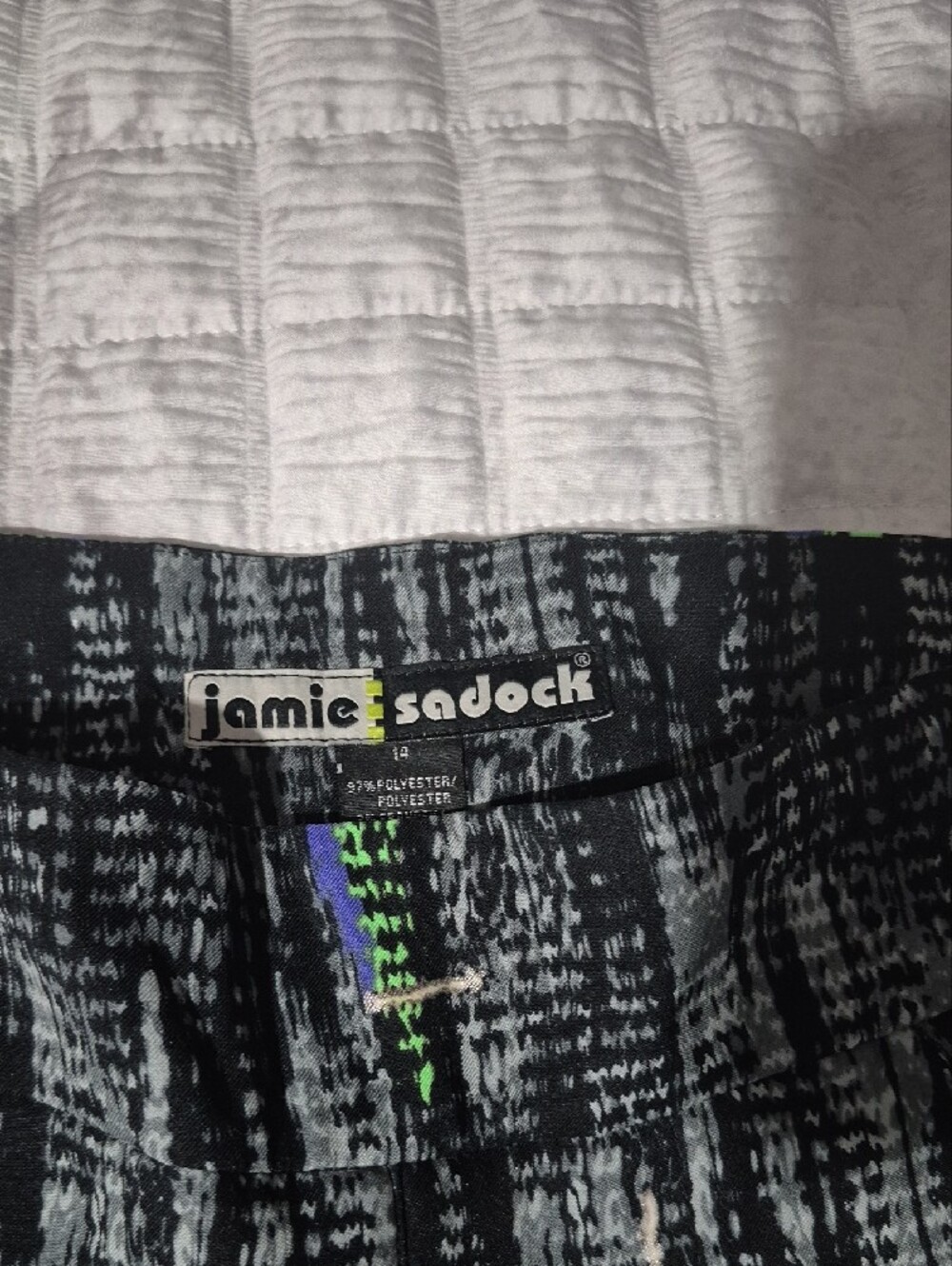 Athleisure Printed Black & Gray Active Shorts with Neon Accents - Picture 2 of 3